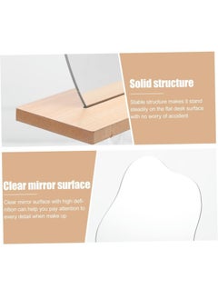 ShebSheb Acrylic Makeup Mirror, Aesthetic Room Decor Mirror With Wooden Base(Cloud)  - Image 4