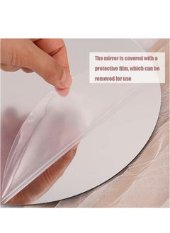 ShebSheb Acrylic Makeup Mirror, Aesthetic Room Decor Mirror With Wooden Base(Cloud)  - Image 3