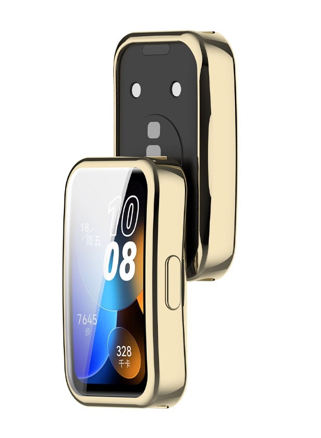 2 Pcs For Huawei Band 8/Huawei Band 9/Huawei Band 10 TPU Protective Case Cleas/Gold  - Image 2