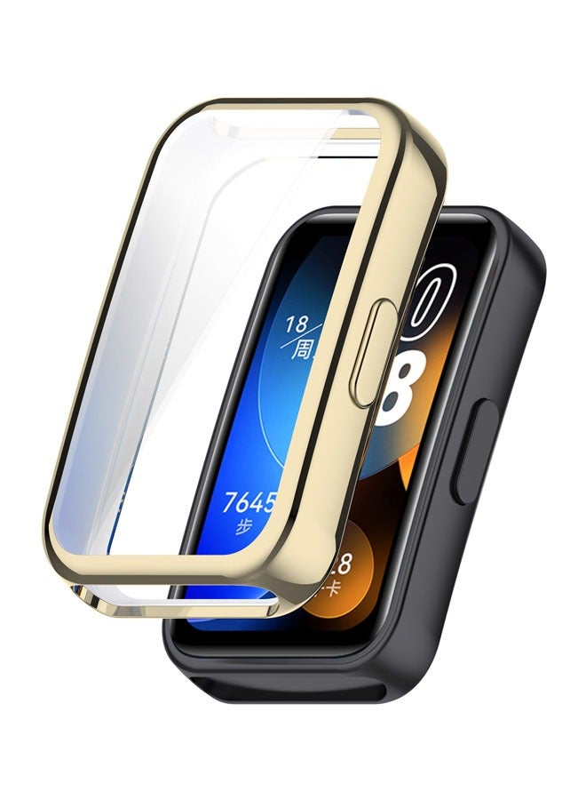 2 Pcs For Huawei Band 8/Huawei Band 9/Huawei Band 10 TPU Protective Case Cleas/Gold  - Image 3