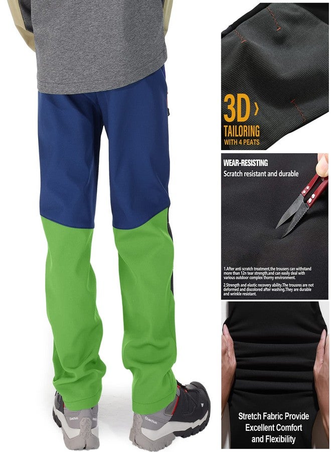 Jessie Kidden Kids Boys Girls Youth Waterproof Windproof Hiking Ski Snow Pants Elastic Waist Warm Insulated Fleece Lined Winter Pants (16010 Green-new, 8-9 Years) - Image 5
