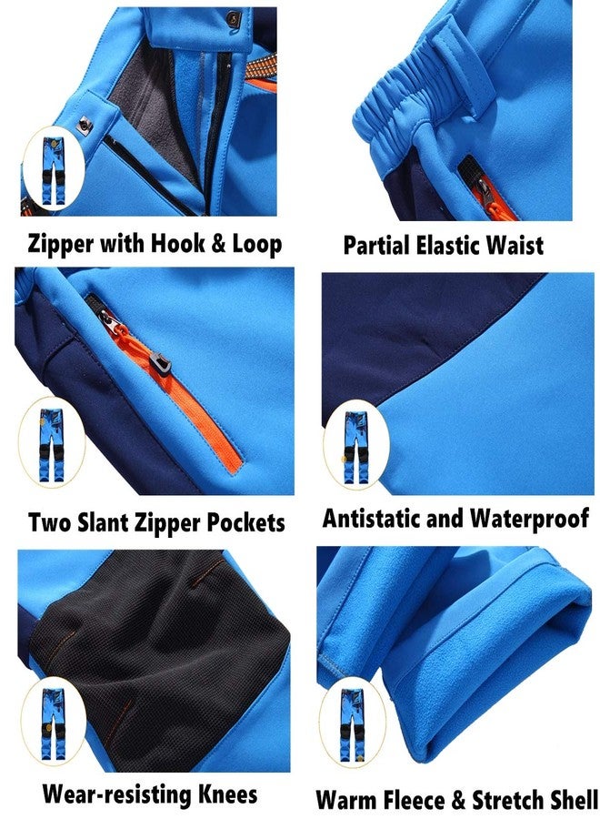 Jessie Kidden Kids Boys Girls Youth Waterproof Windproof Hiking Ski Snow Pants Elastic Waist Warm Insulated Fleece Lined Winter Pants (16010 Green-new, 8-9 Years) - Image 2