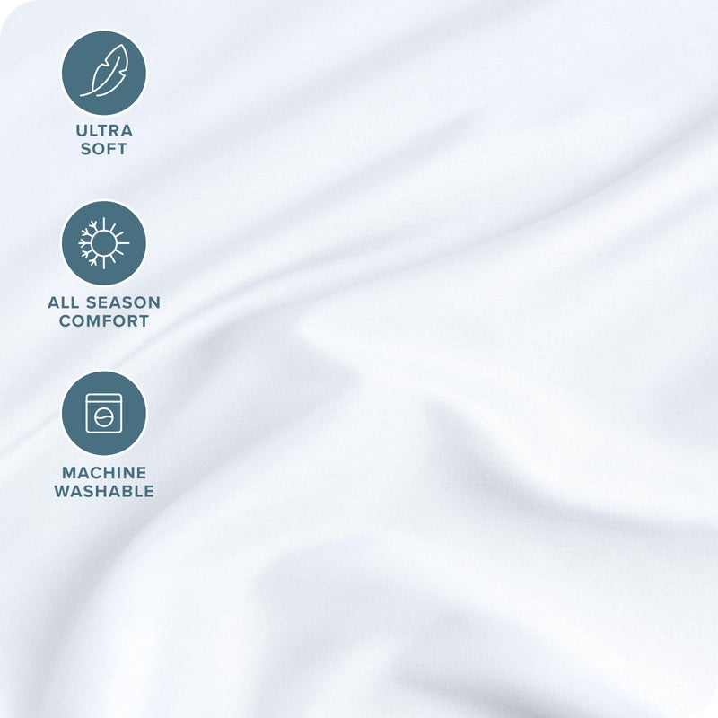 Bare Home Bare Home King Fitted Sheet - Extra Deep Pocket Fitted Sheet - Premium 1800 Microfiber - Ultra-Soft Wrinkle Free - King Deep Pocket Fitted Bottom Sheets (King - 11"" to 24"" Pocket  White)  - Image 2
