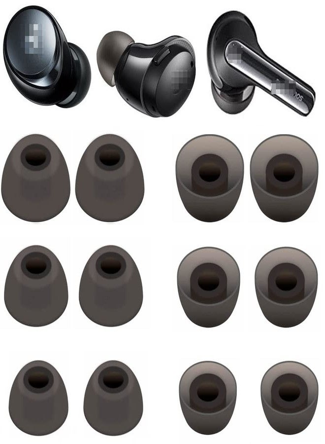 BLLQ Replacement Ear Tips Compatible with Soundcore by Anker Space A40, Silicone Ear Buds Ear Cap Ear Plug Eartips Replacement for Soundcore Space A40/ Life P3i / Life A3i,3 Size 6 Pairs - Image 1