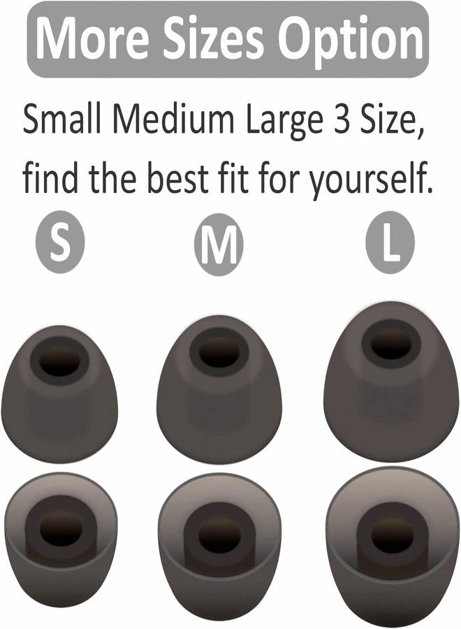 BLLQ Replacement Ear Tips Compatible with Soundcore by Anker Space A40, Silicone Ear Buds Ear Cap Ear Plug Eartips Replacement for Soundcore Space A40/ Life P3i / Life A3i,3 Size 6 Pairs - Image 4
