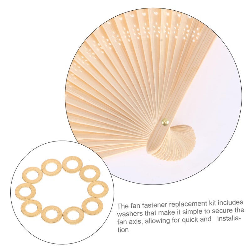 Golden Rivet Spacer Washers 10pcs For Fan Fasteners Repair And Modification Tools - Image 4