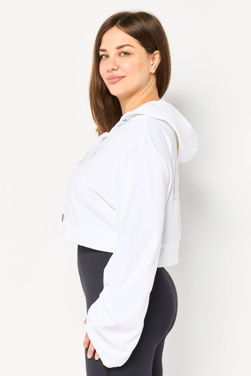 PUMA Women Sportswear Fit Long Sleeve Outdoor Hoodie, White - Image 3