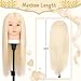 Yofuly Mannequin Head with 70% Human Hair, Yofuly 26" Gold Real Human Hair Training Head, Cosmetology Doll Head with Clamp Holder & Tools, Practice Doll Head for Hair Styling, Braiding, Curling and Cutting - Image 3