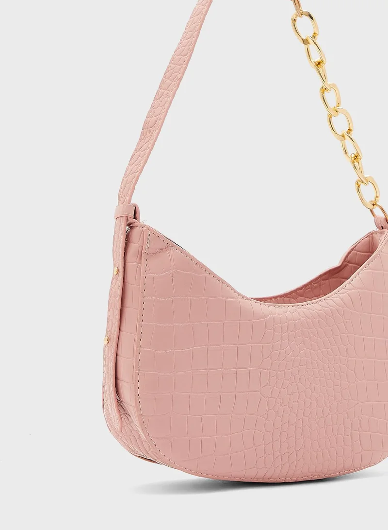 ELLA Croc Shoulder Bag
