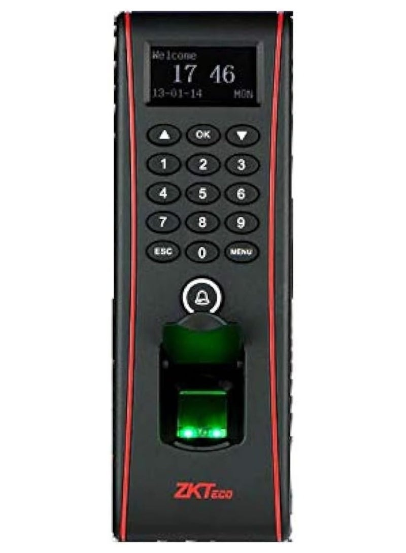 ZKTeco TF1700 Biometric Access Control & Time Attendance – IP-Based System with 10,000 Card Capacity, Fingerprint Scanner, and RFID Card Reader