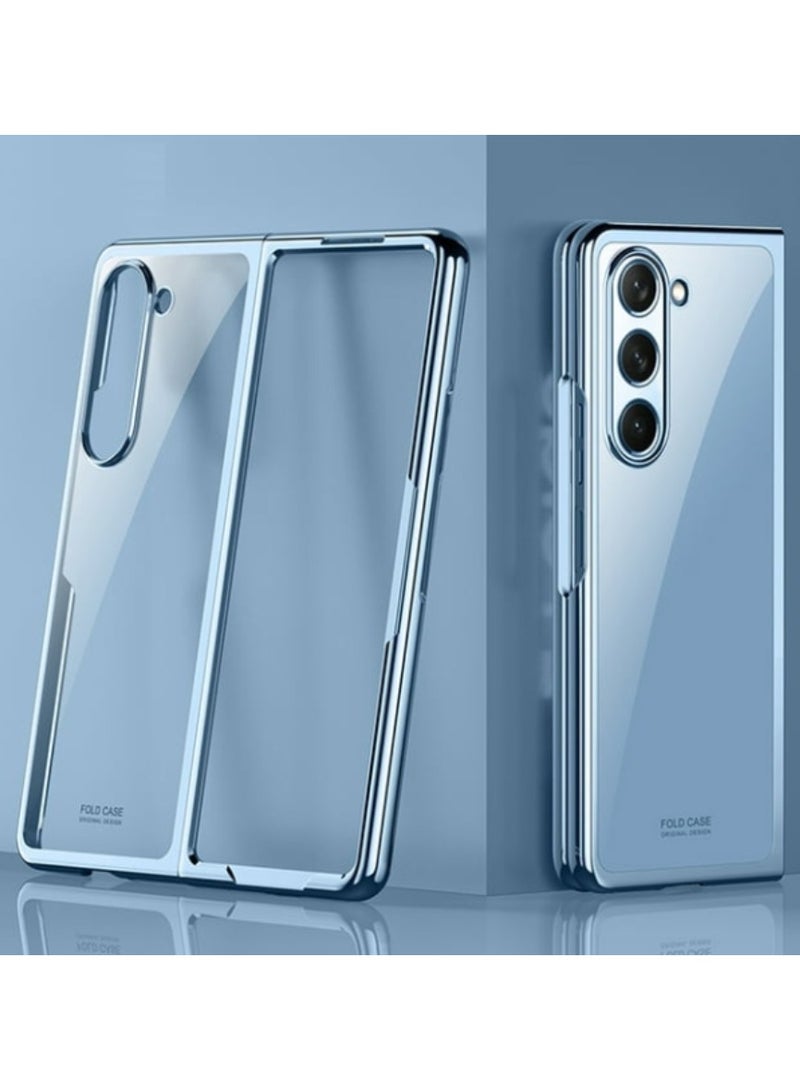 AROAQ Clear Case for Samsung Galaxy Z Fold 5,Luxury Plating Anti-Yellow Transparent Crystal Hard PC Anti-Scratch Ultra Slim Phone Cover for Samsung Galaxy Z Fold 5 5G - Image 1