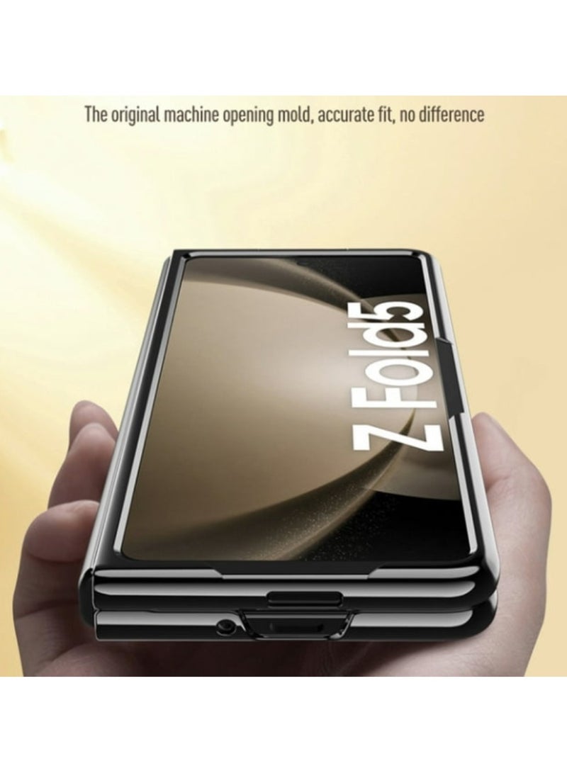 AROAQ Clear Case for Samsung Galaxy Z Fold 5,Luxury Plating Anti-Yellow Transparent Crystal Hard PC Anti-Scratch Ultra Slim Phone Cover for Samsung Galaxy Z Fold 5 5G - Image 5