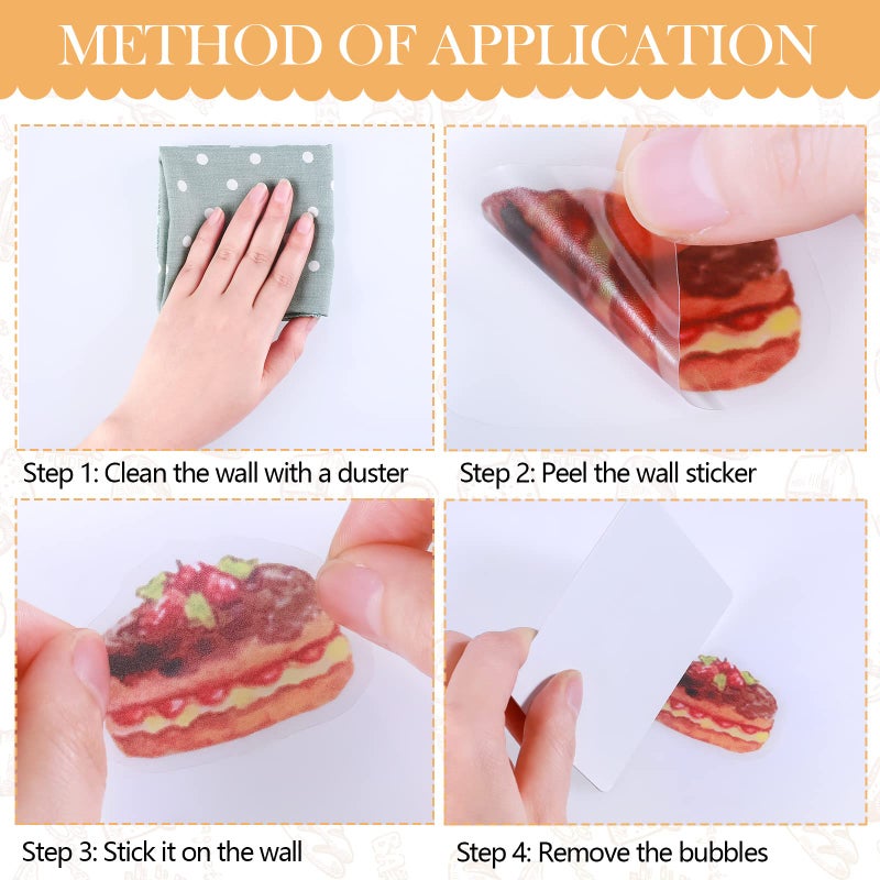 Chinco Chefs Peel and Stick Wall Decals Italian Fat Chefs Cooking Wall Sticker Wine Cake for Kitchen Restaurant Dining Room Home Decoration, 6 Sheets - Image 4