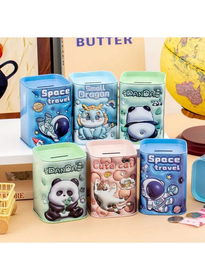 Green Panda 3D Expandable Storage Jar Pen Holder Iron Material Office School Desk Organizer - Image 5