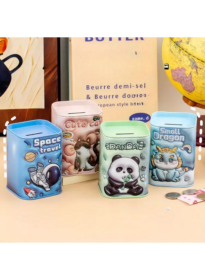 Green Panda 3D Expandable Storage Jar Pen Holder Iron Material Office School Desk Organizer - Image 4