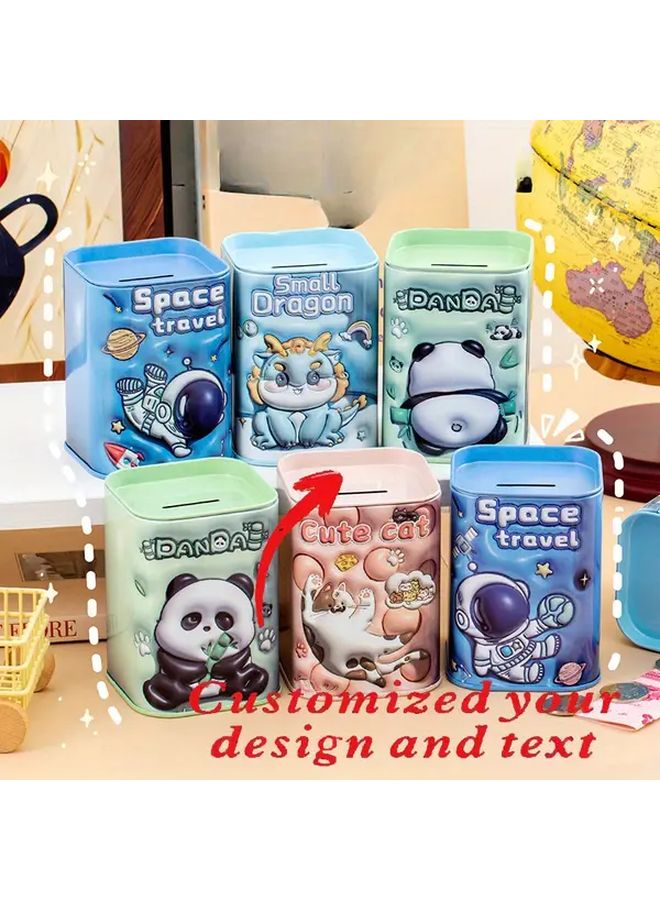 Green Panda 3D Expandable Storage Jar Pen Holder Iron Material Office School Desk Organizer - Image 2