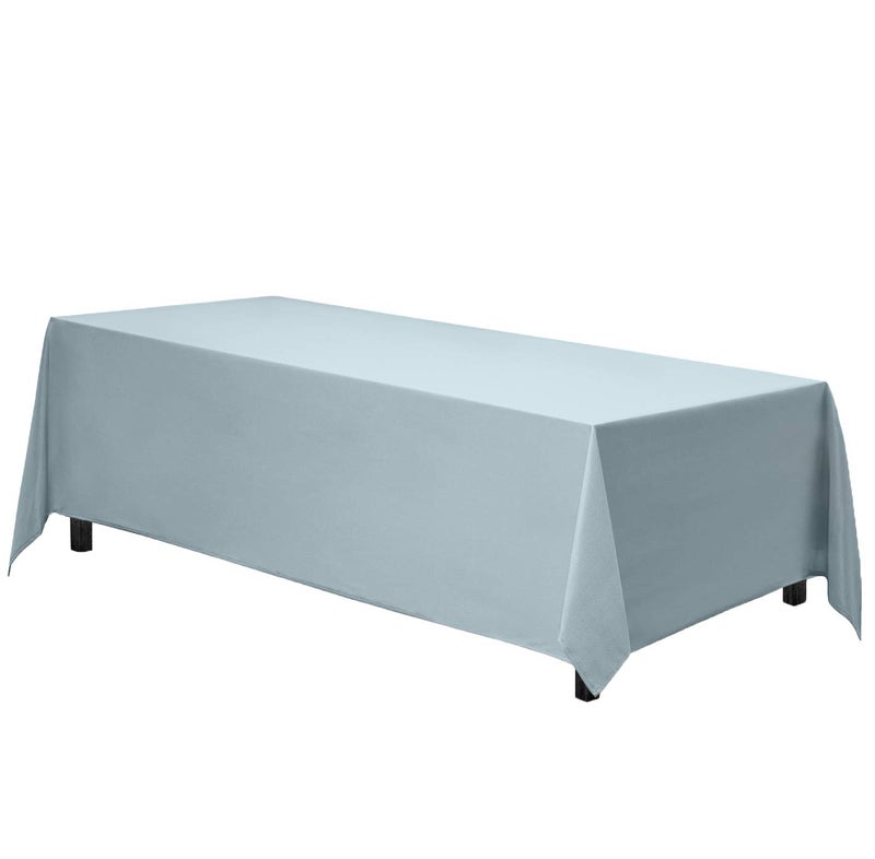 Gee Di Moda Rectangle Tablecloth - 70 x 120 Inch Baby Blue Table Cloth for 6 or 8 Foot Rectangle Table - Heavy Duty Washable Fabric - for Buffet Table, Holiday Party, Dinner, Wedding & Baby Shower - Image 2