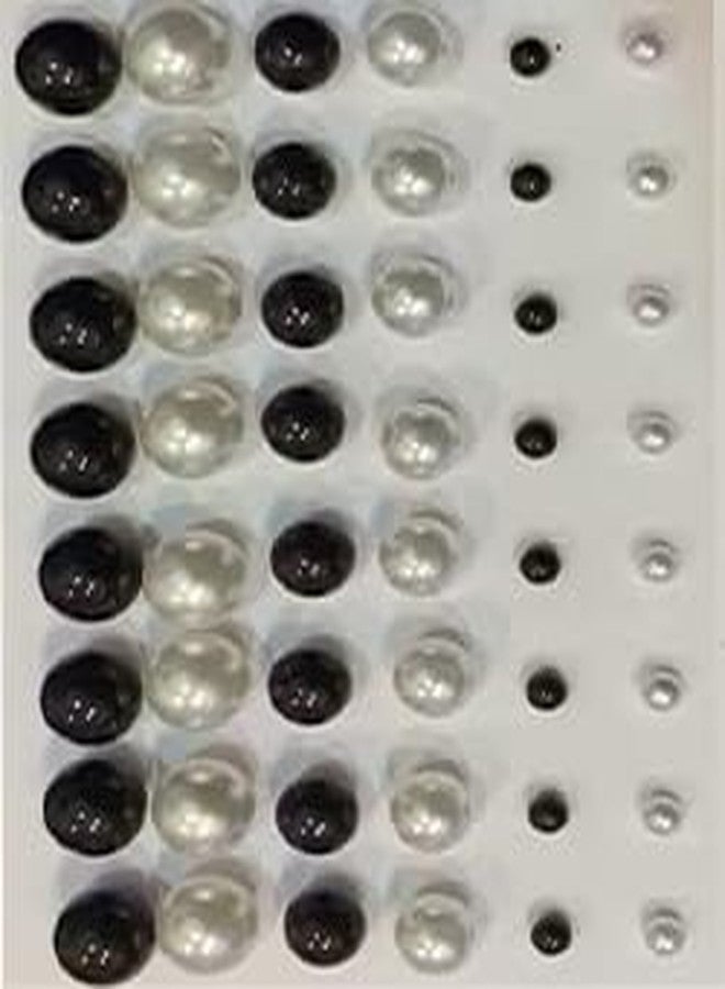 Shivarth Women & Girls Stud Earring Tiny Ball Stud tops Artifical Jewellery Latest Trendy Small Round Ear-ring Fancy Stylish Daily & Office Use Earring Birthday Anniversary Gift (Black & White 24Pairs) - Image 5