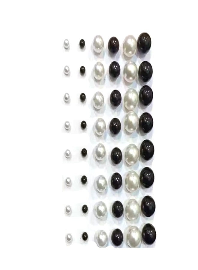 Shivarth Women & Girls Stud Earring Tiny Ball Stud tops Artifical Jewellery Latest Trendy Small Round Ear-ring Fancy Stylish Daily & Office Use Earring Birthday Anniversary Gift (Black & White 24Pairs) - Image 1