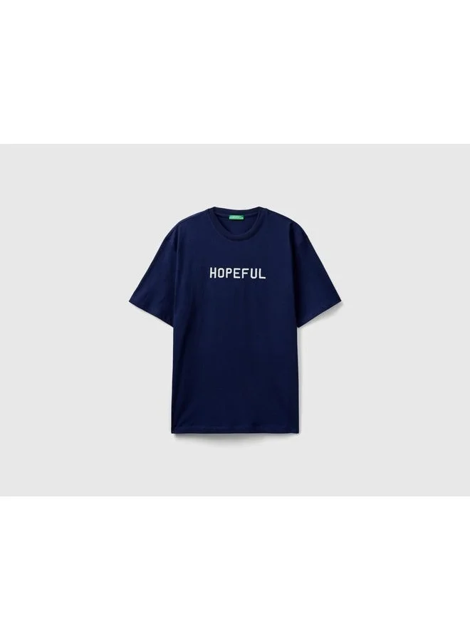 UNITED COLORS OF BENETTON T-shirt With Slogan Print