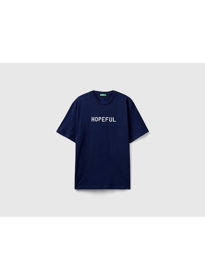 UNITED COLORS OF BENETTON T-shirt With Slogan Print  - Image 1