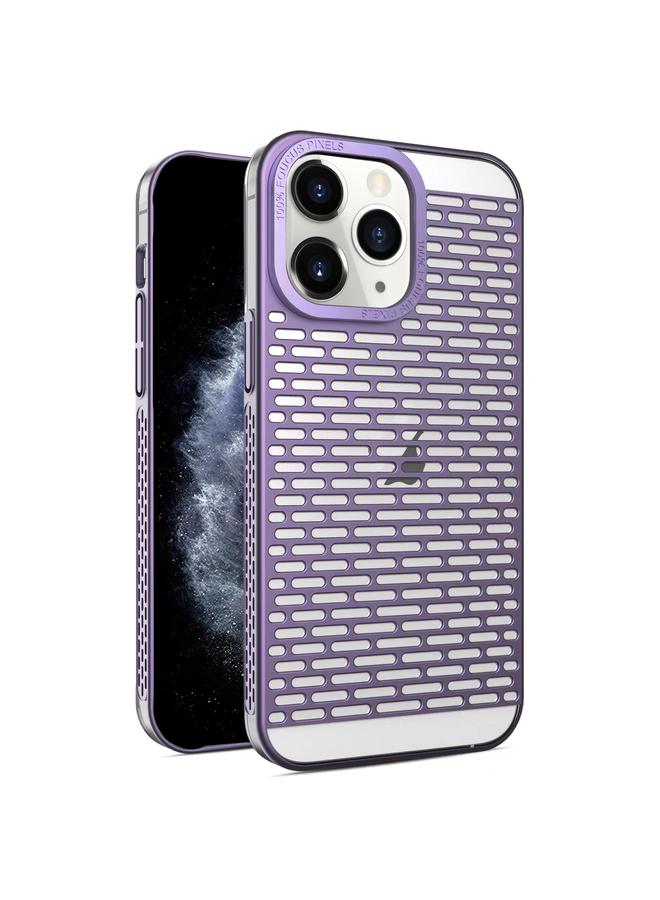 Zaboon Case For iPhone 11 Pro Max Hollow Matte Electroplated PC Heat Dissipation Phone Case - Image 1