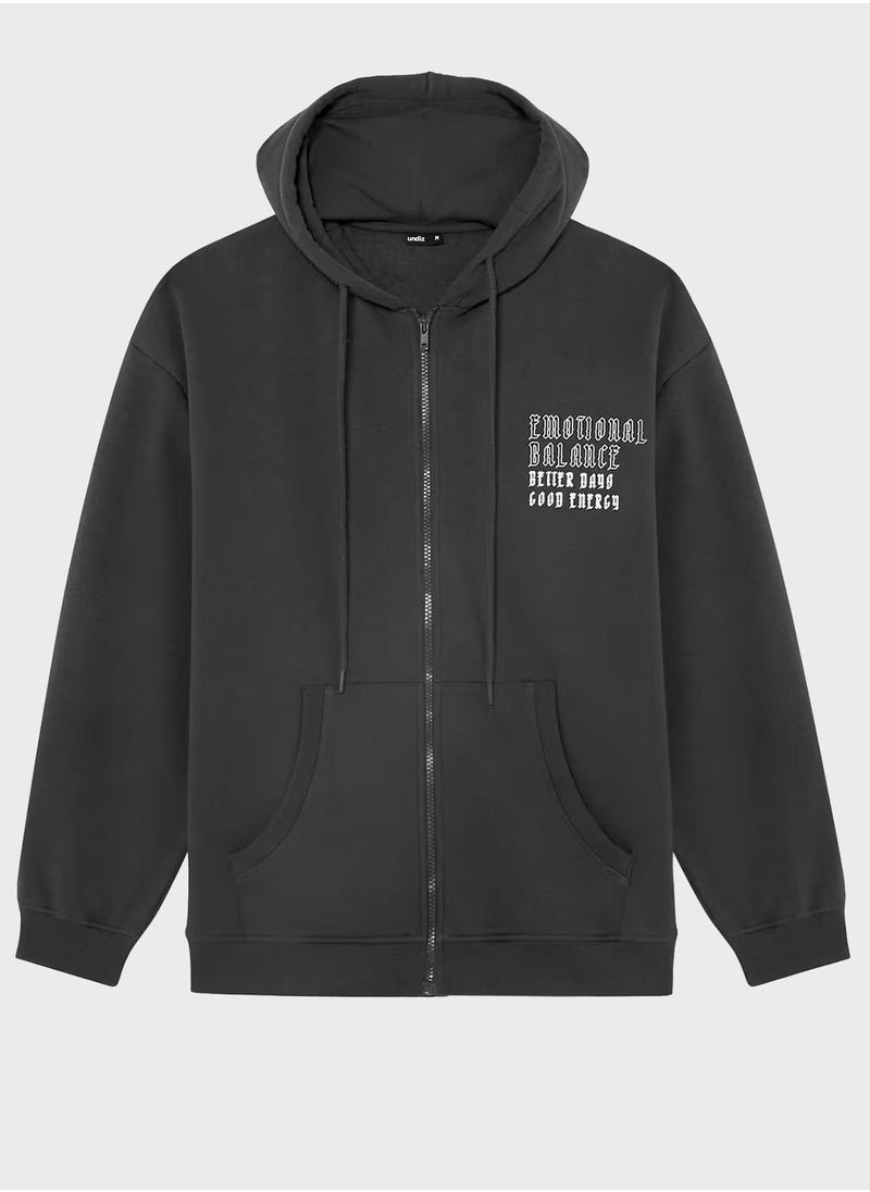 UNDIZ - Hooded Zip Through Jacket - Image 1