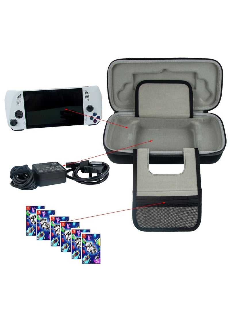 SOLARAE Hard Carrying Case Fit for Rog Ally Console, Compatible with Rog Ally Handheld Travel Protective Handbag, EVA Shockproof Storage Bag, Built-in Heat Dissipation Bracket, Waterproof Oxford Fabric - Image 4