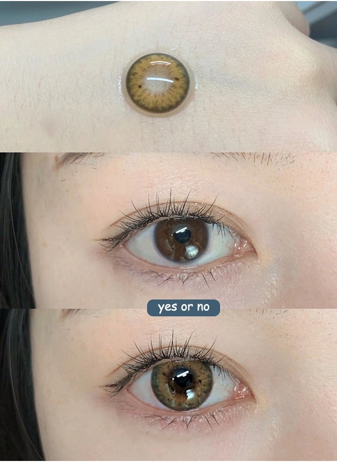 Mill Creek Mill Creek color contact lenses 14.2MM hydrogel lenses can be used for 12 months 1 pair of 2 green glasses  - Image 2