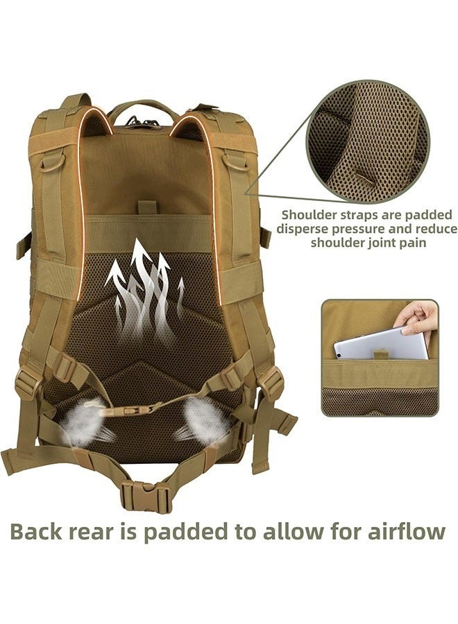 YelaJoy 35L Hiking Backpack for Men,Waterproof Military Camping Rucksack,Travel Daypack for Camping,Trekking,Hunting,Traveling,Motorcycle - Image 3