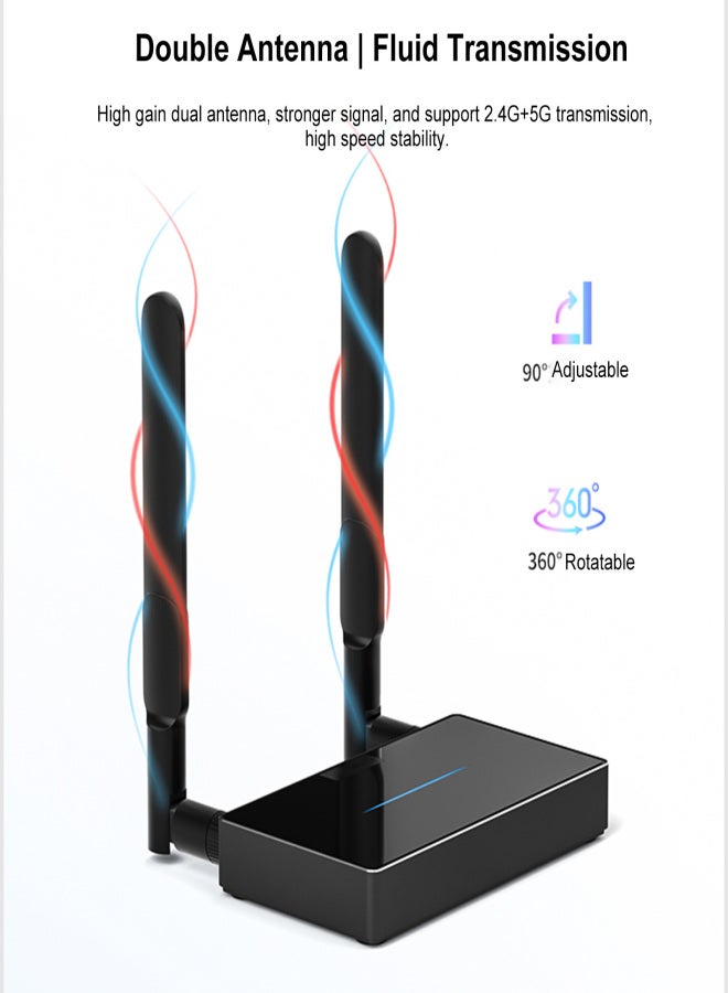 Z1 Wireless HD Adapter Video Transmitter Receiver Kit 4K 30Hz WiFi Display Dongle Plug and Play for Smart Phone Tablet PC to HDTV Projector - Image 2