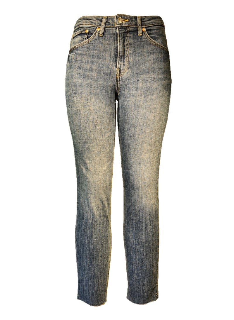 STRAPPT Women's Ankle High Slim Stretch Jeans in Light Blue Wash - Image 1