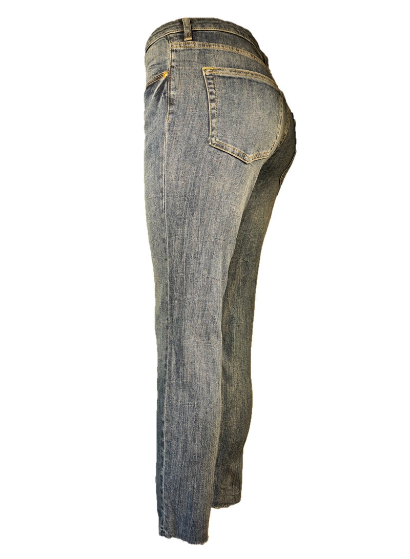 STRAPPT Women's Ankle High Slim Stretch Jeans in Light Blue Wash - Image 3