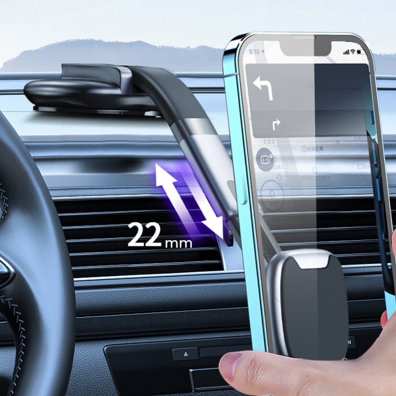 Magnetic Phone Mount: 6 Powerful Magnets, 70mm Suction Cup, Adjustable Flexible Arm - Anti-Slip Shockproof Grip, Durable ABS Material for Car Dashboard, Fits 4.7 to 7.2 Inch Phones - Image 5