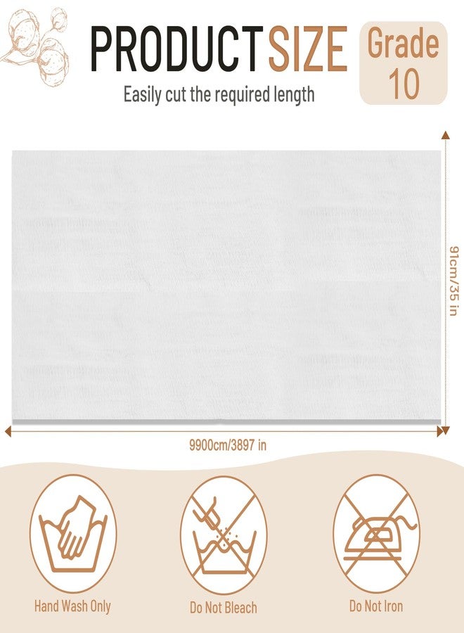 FACULX 1 Roll Cheese Cloths for Straining, 110 Yard Reusable Cheese Cloths for Cooking, 100% Cotton Fabric Table for RUNNER for Cooking, Wedding Decor, Straining (Grade 10) - Image 2