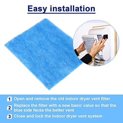 Lemfema Dryer Filter Replacement Part - Compatible with Better Vent Indoor Dryer Vent (Pack of 12) - Image 3