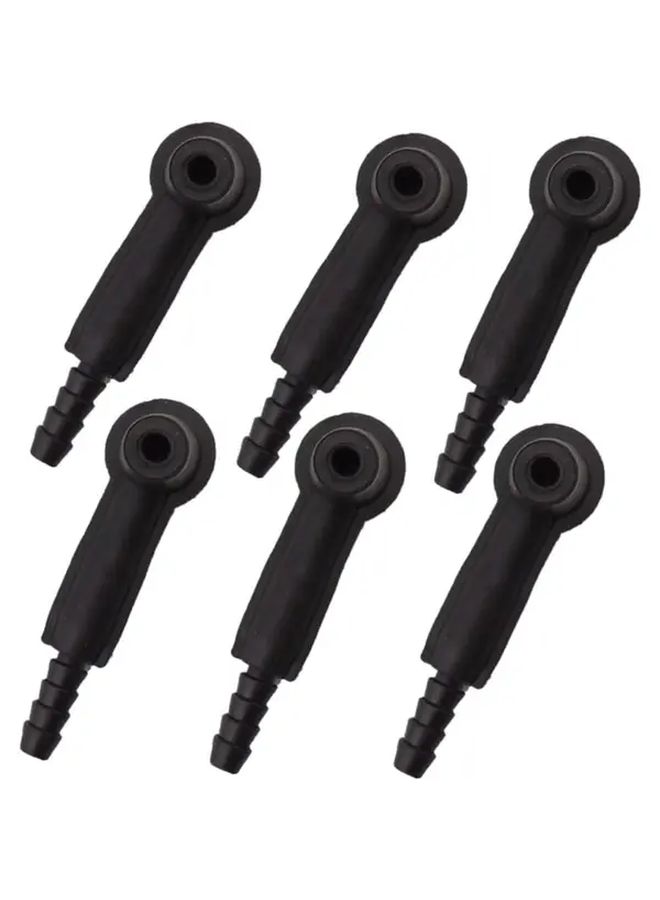 Black 6 Pcs Car Brake Bleeding Kit with Oil Pump Adapters and Pipes - Image 1