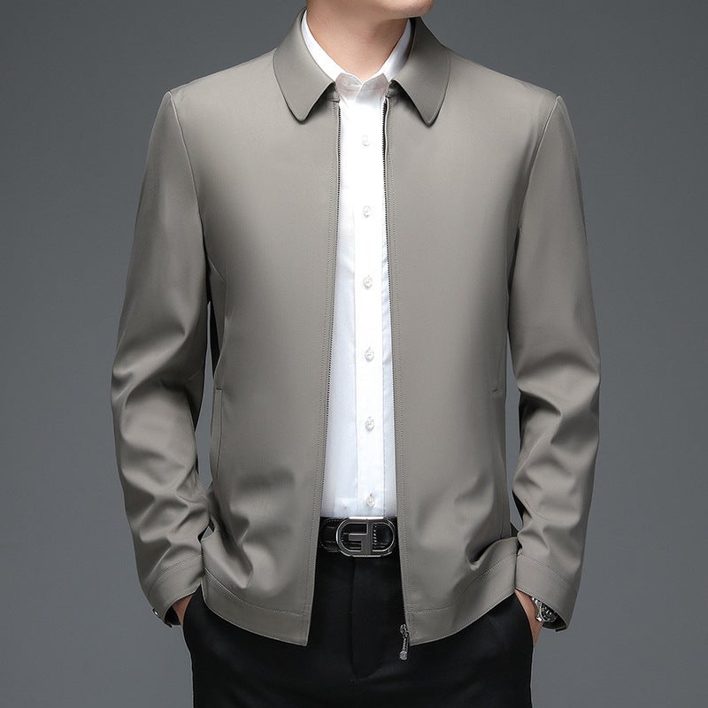 New Lapel Zipper Jacket Business Casual Jacket Leader - Image 3