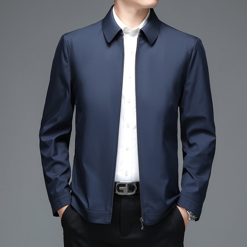 New Lapel Zipper Jacket Business Casual Jacket Leader - Image 2