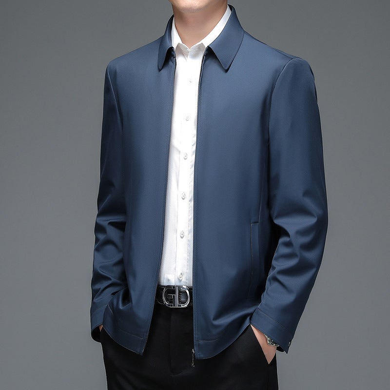 New Lapel Zipper Jacket Business Casual Jacket Leader - Image 4
