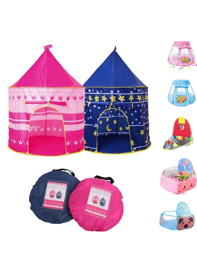 MiniMe Children’s Pop-Up Play Tent | 12-18 Months | blue and pink  | Polyester & Fiberglass | Quick Pop-Up & Portable | Durable & Tear-Resistant | Indoor & Outdoor Use | Easy Storage & Carry - Image 5