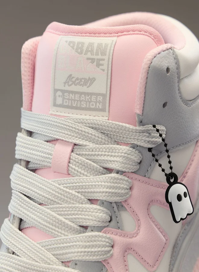 The Souled Store  The Souled Store Women UBZ Ascend Flamingo Colourblocked Mid Top Sneakers  | Best Price UAE
