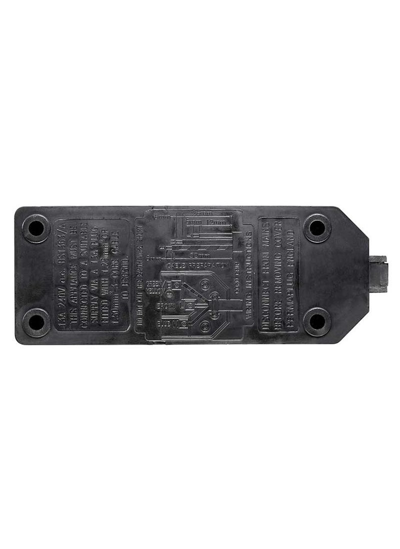 MASTERPLUG Masterplug ELS132B-01 Permaplug Two Socket Trailing Socket, without Plug and Cable, 13 Amp, Black  - Image 4