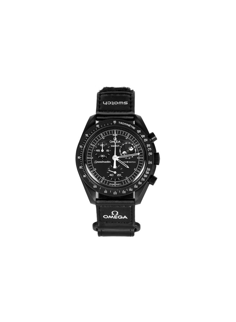 Swatch مون سواتش بيولوجي سيراميك مهمة إلى مرحلة القمر - هلال جديد SO33B700 - 42 مم - أسود - Image 2