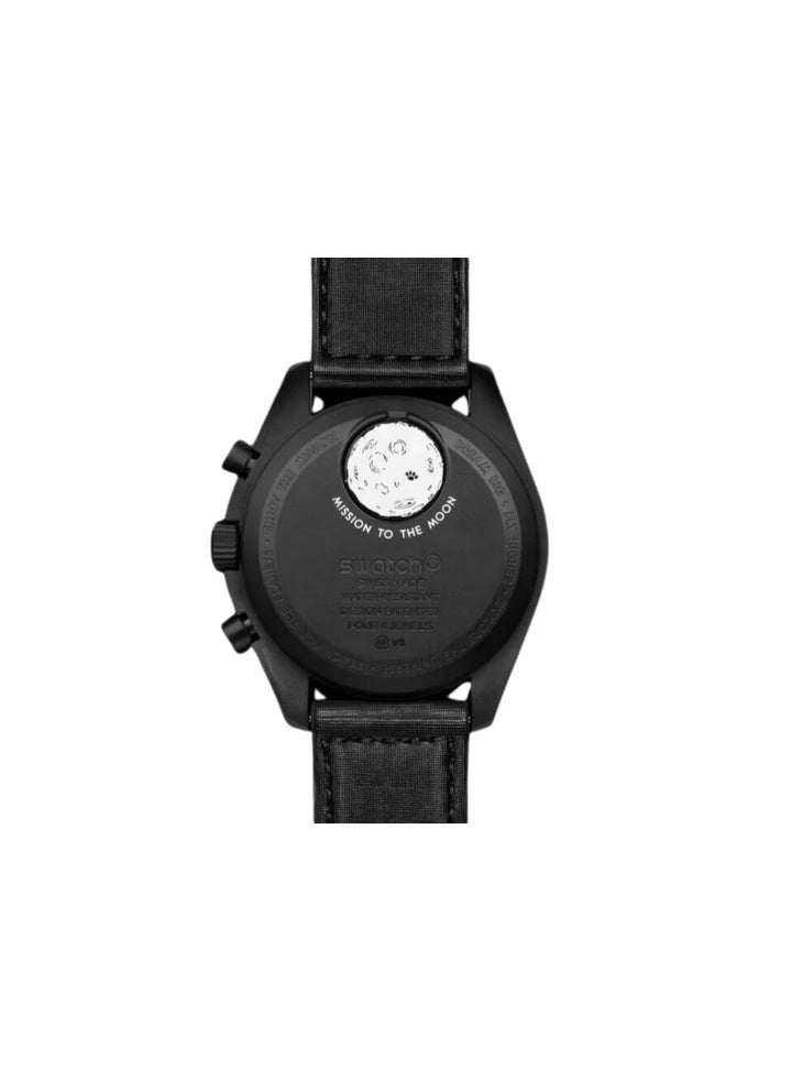 Swatch مون سواتش بيولوجي سيراميك مهمة إلى مرحلة القمر - هلال جديد SO33B700 - 42 مم - أسود - Image 4