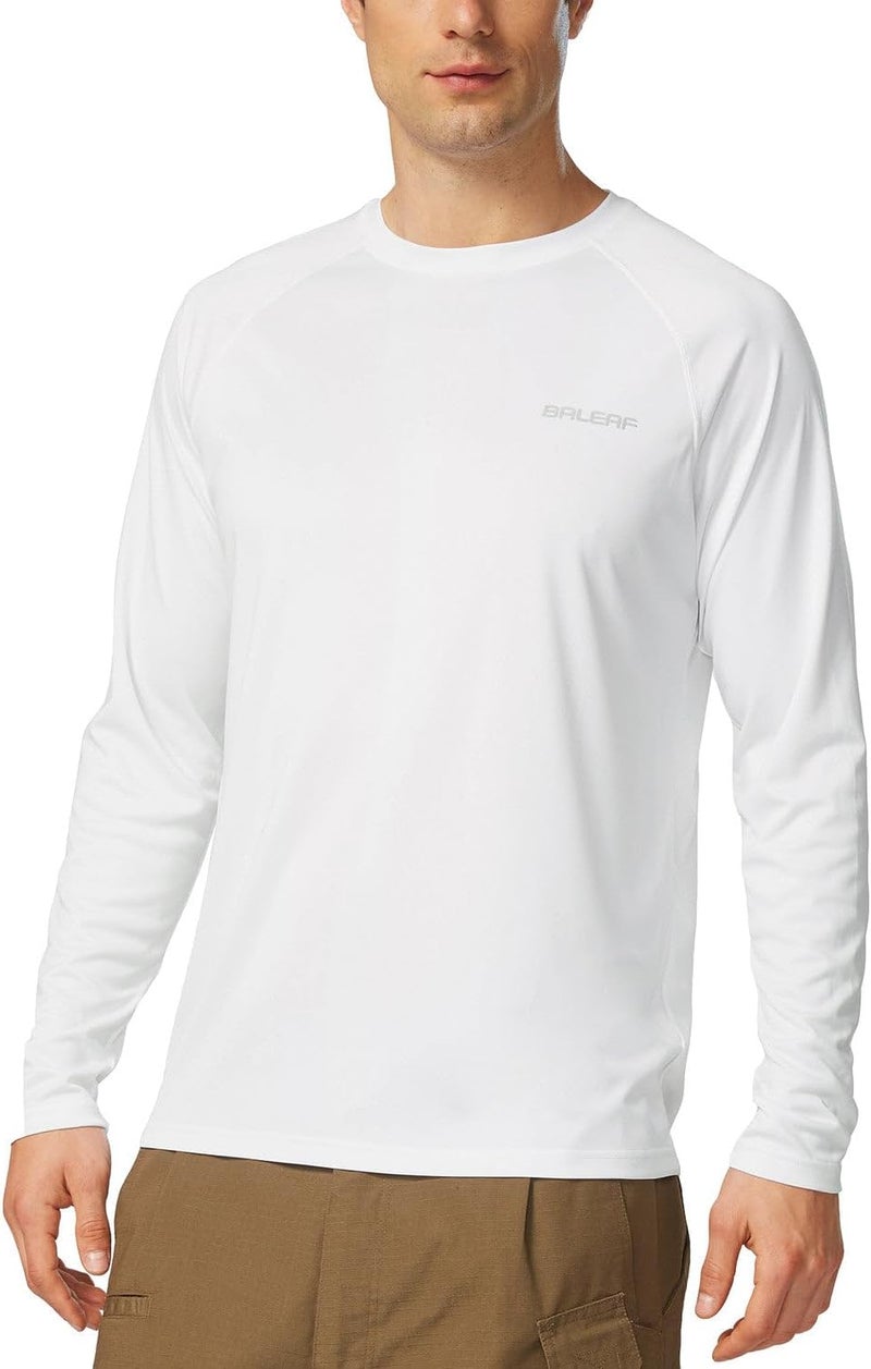 Baleaf Men's Sun Protection Shirts UV SPF UPF 50+ Long Sleeve Rash Guard Fishing Running Quick Dry Lightweight - Image 1