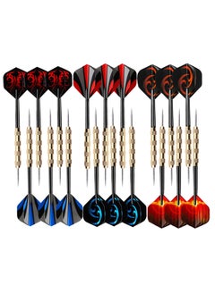 SANMUGEED 18-Pack Professional Steel Tip Darts Set with Detachable Stainless Steel Tips & 6 Color Teams for Sports Training and Family Games  - Image 1