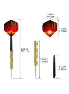 SANMUGEED 18-Pack Professional Steel Tip Darts Set with Detachable Stainless Steel Tips & 6 Color Teams for Sports Training and Family Games  - Image 2