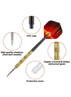 SANMUGEED 18-Pack Professional Steel Tip Darts Set with Detachable Stainless Steel Tips & 6 Color Teams for Sports Training and Family Games  - Image 3