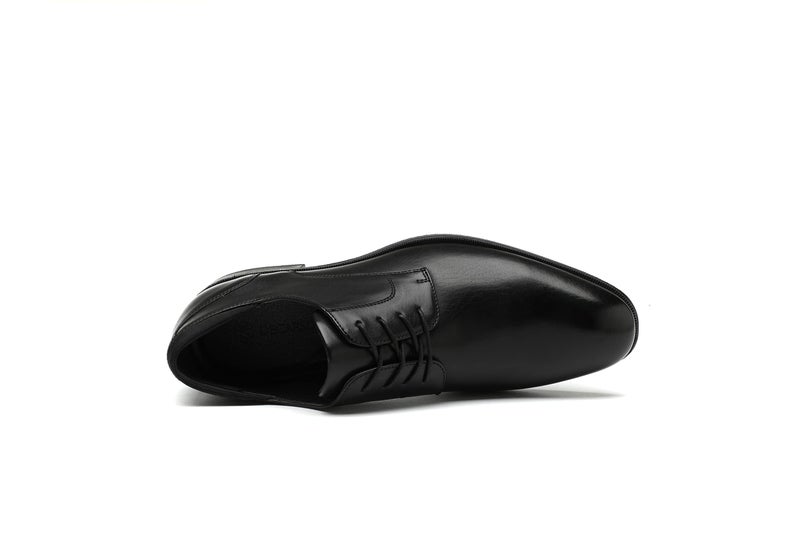DECARSDZ Men's Classic Modern Formal Oxford Lace Up Dress Shoes Black - Image 4